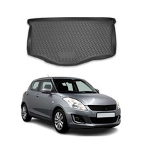 Kofferraummatte Kofferraumwanne FüR Suzuki Swift 2010-2017 Gummi TPE Schwarz