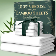 100 Viscose Derived from Bamboo Sheets King Size 6Pcs - Ultra Soft Luxuriousl