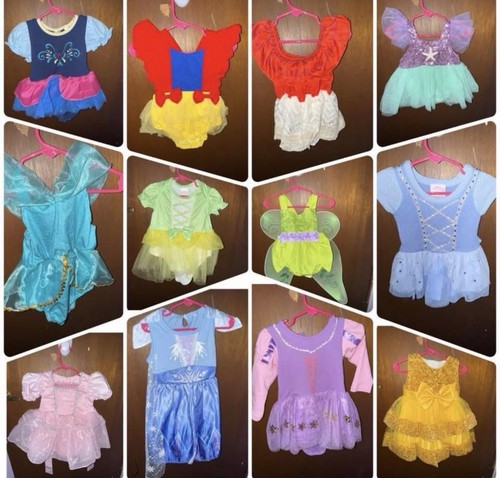 Princess Dress Up Costumes Lot, Multicolor, Elastic, 12  Pieces