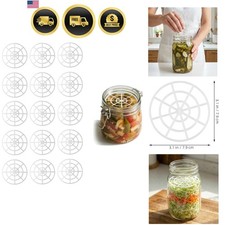 15pcs Small Plastic Fermentation Weights for Wide Mouth Jars: 7.9cm Food-Safe...