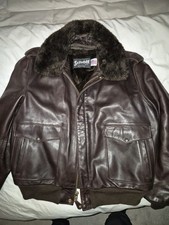 SCHOTT A-2 COWHIDE BROWN LEATHER FLIGHT JACKET STYLE 184SM SZ 44