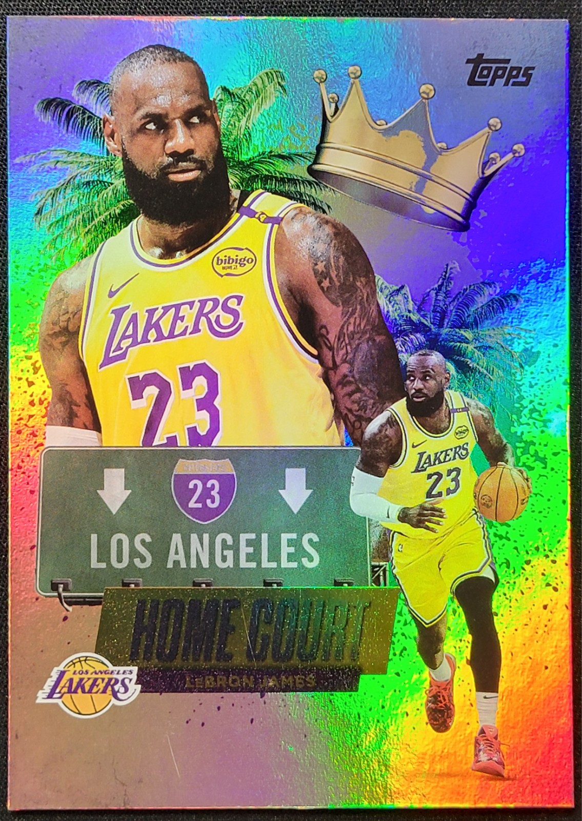 2025-26 TOPPS BASKETBALL LEBRON JAMES #HCA-1 HOME COURT ADVANTAGE SSP LAKERS