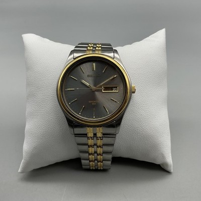 N48ページ Seiko Mens Watch 37mm Gray Dial Sports 50 7N48-9A00 Day Date New