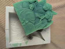 Large Silicone Mould Christmas, Holy Family Mold, Plaster Ripped For Wick