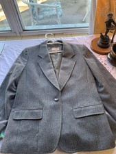 Pendleton vintage Blazer Jacket Sz 12 Gray Heather 100 Wool lined Made In USA