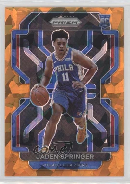 2021-22 Panini Prizm Orange Ice Prizm Jaden Springer #317 7iu