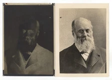 1890s Journalist & Author Charles Anderson Dana Photo & Film Negative (2pc)