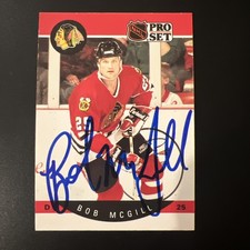 Vintage Hockey Autograph Card Bob Mcgill 