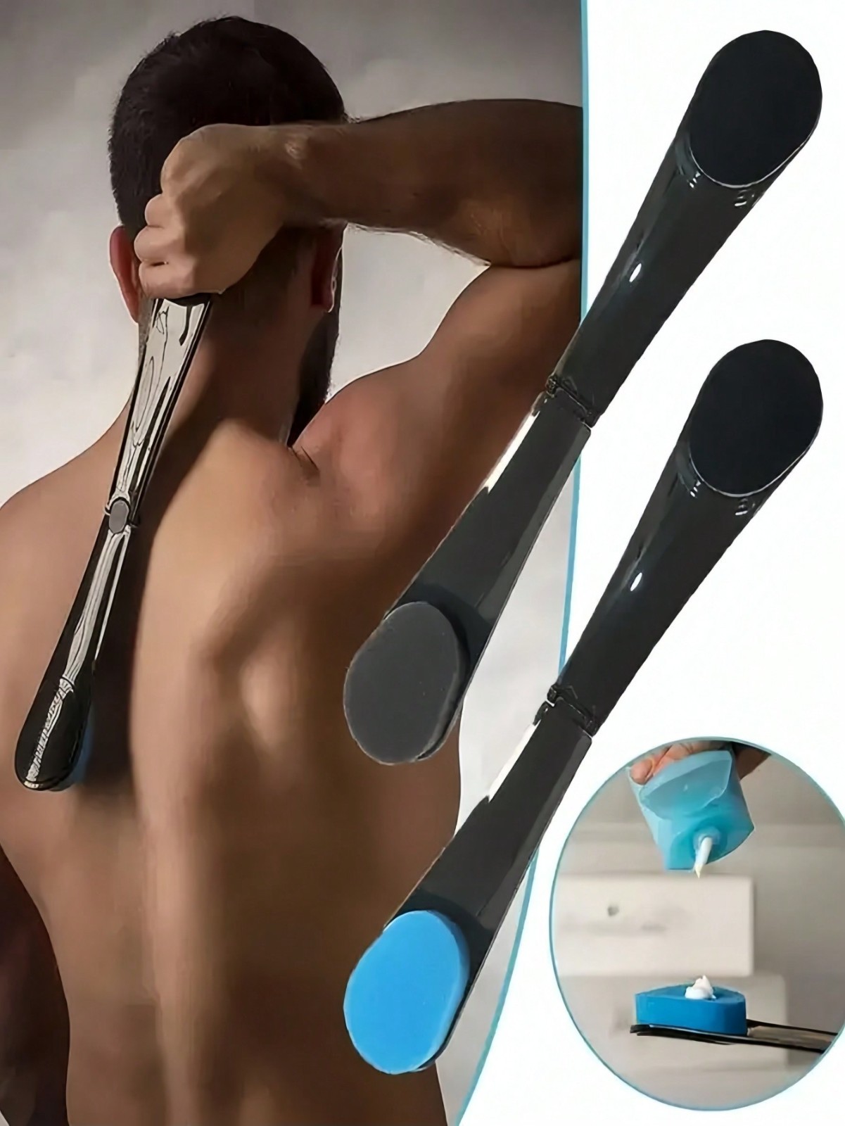 SpongeBackLotionApplicator–LongHandleCreamApplicatorBrushforBack...