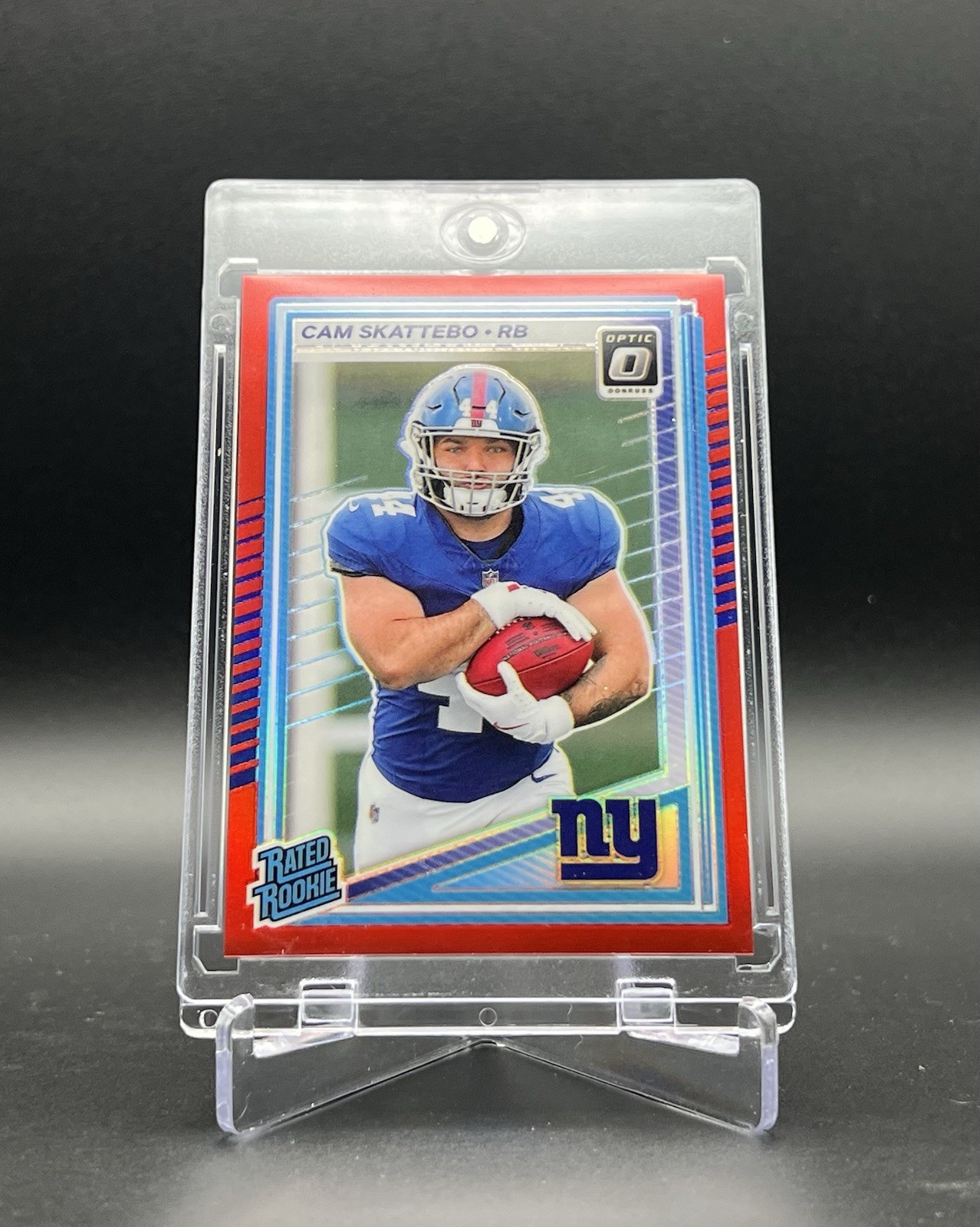 Cam Skattebo 2025 Optic #228 Red /149 Rookie - New York Giants