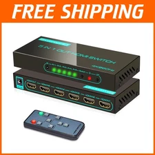 Premium 4K HDMI Switcher With Dolby Vision & Five Inputs - Ultimate Connectivity