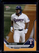 2025 Topps Now #599 Cody Freeman Orange Foil #d /25 RC Rookie