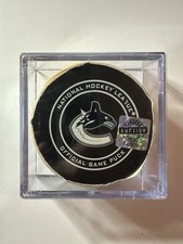 ALEX TUCH Golden Nights at Vancouver Canucks Game Used GOAL PUCK 3/19/19