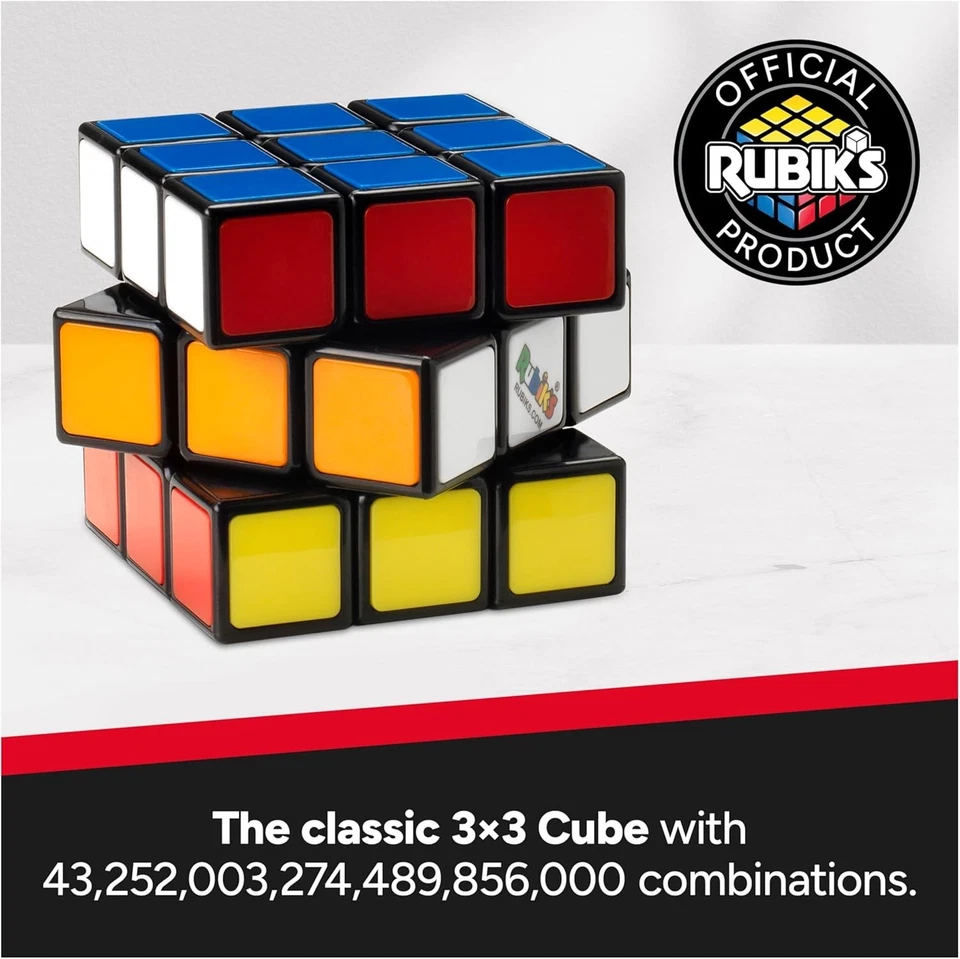 Rubik's Cube, The Original 3x3 Cube, Problem-Solving Brain Teaser, Color-Matchin - Image 3 of 4
