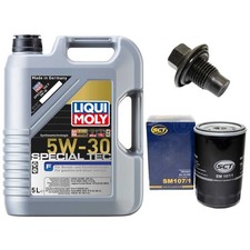 Motoröl Filter Set 5W-30 5 Liter + Ölablassschraube für Ford Maverick Focus 2.0