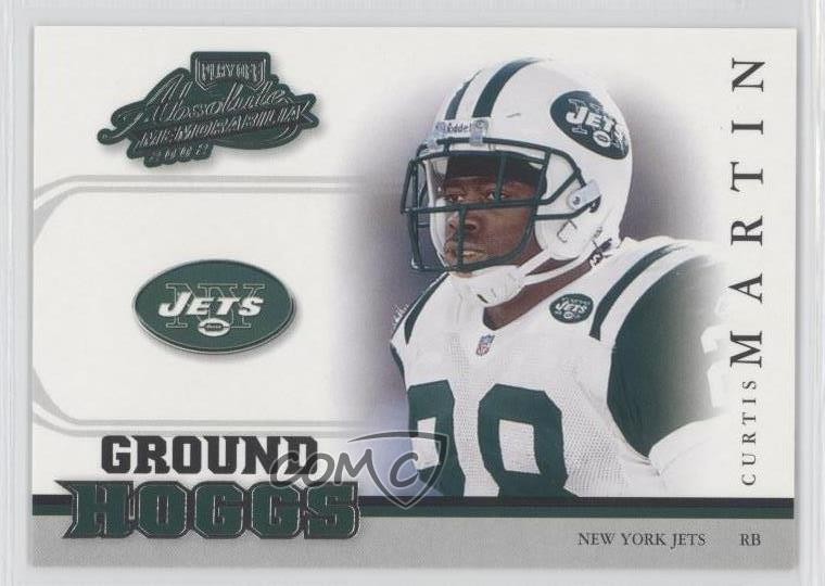 2002 Playoff Absolute Memorabilia Ground Hoggs Curtis Martin #GH-3 HOF w1s