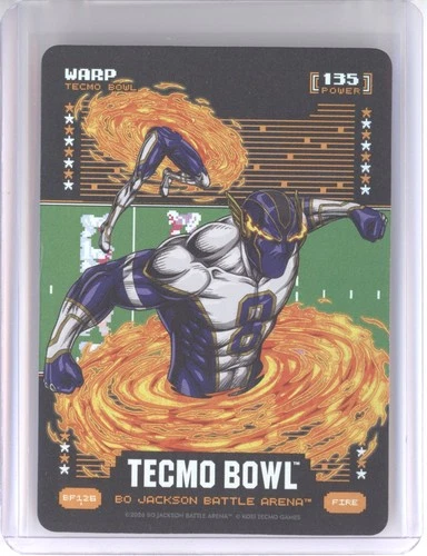 WARP 2026 BO JACKSON BATTLE ARENA TECMO BOWL BATTLEFOIL FIRE #BF126 Q1078