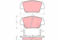 Bremsbelagsatz Scheibenbremse TRW GDB3039 FüR Honda NSX NA 1 24V Vtec NA1 NA2