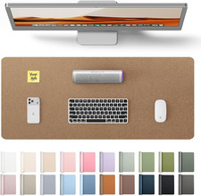 Leather Desk Protector, Office Mat, Large Mouse Mat, Non-Slip PU Leather Blotter