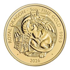 1 oz £100 Great Britain Gold Coin Royal Tudor Beasts - Royal Dragon 2026 BU 4322.96 per troy oz