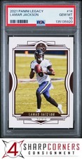 2021 PANINI LEGACY #14 LAMAR JACKSON POP 4 PSA 10