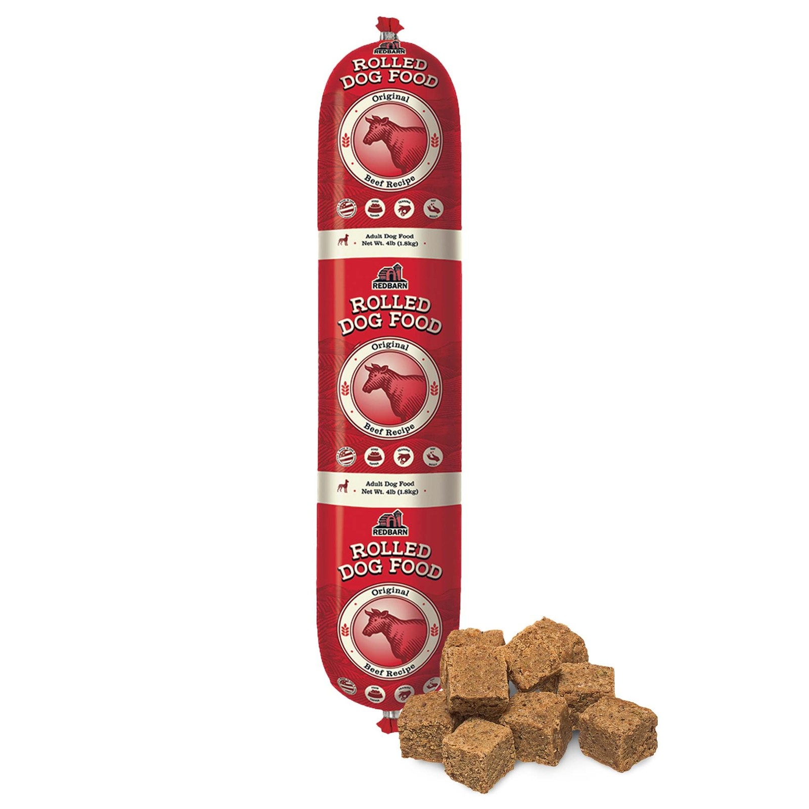 All-Natural Premium Rolled Dog Food, Beef Recipe - Soft Semi-Moist Wet Formul...