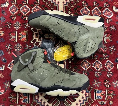 Air Jordan 6 Retro sP Travis Scott Olive Cactus Jack EU 46 US 12 NEU