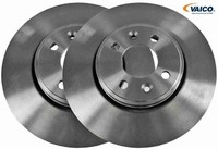 2X Bremsscheibe Vaico V46-80008 2 Bremsscheiben Vorderachse Vorne FüR Renault