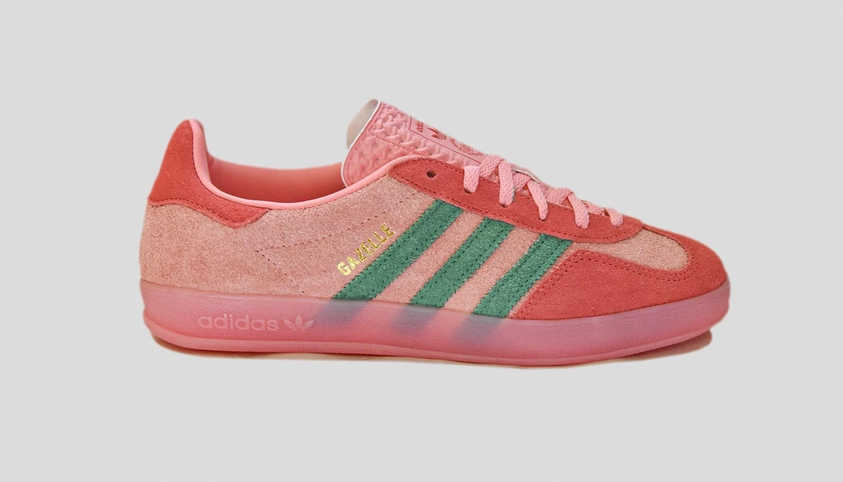 adidas gazelle silver green womens ADIDAS W Gazelle Indoor pink JS1395