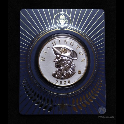 #ad CERTILOCK MINTAGE ERROR 2026 George Washington Silver Gilded 1 oz Coin Commander $499.79