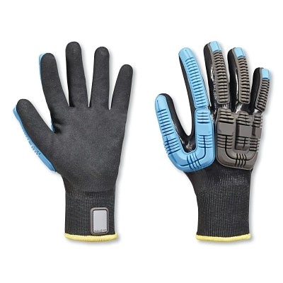 Honeywell 44-4438BL/6XS 6/X-Small Knit Cut Resistant Impact Gloves Black/Blue