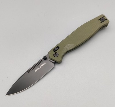 Real Steel Messer RSK Huginn Compact G10 OD Green PVD Crossbar Lock Folder VG10