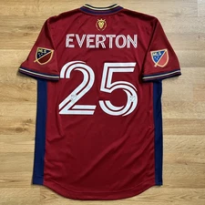 MATCH WORN Real Salt Lake 2022 Everton Luiz Jersey MLS Home #25 Adidas Sz S