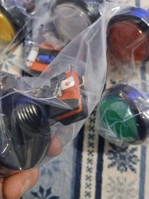 100mm Arcade Button LED Dome Illuminated with Microswitch Pop Music JAMMA MAME👀