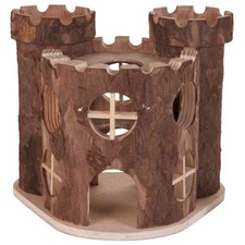 Trixie Metti Castle Small Animal Natural Wooden House Home Dwarf Hamster Mouse