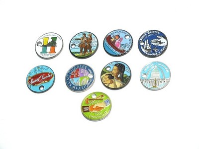 Pathtag 9 Pathtags Geocaching Souvenir 9 Coins Geowoodstock 2016 Tag Coins S108
