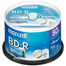50 Maxell JAPAN Blank BDR BDR 25GB x4 White Label Blu ray Disc B... JAPAN Import