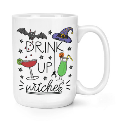 Tasse Sorcière Halloween - Lettre B, 426ml, Grand Modèle Drôle, Céramique Blanche