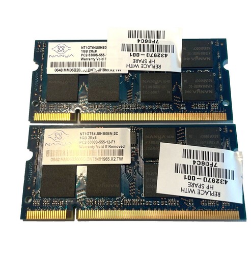 Nanya 512MB (2x 256MB) SO-DIMM 200-pin DDR2 RAM Modules PC2-5300S