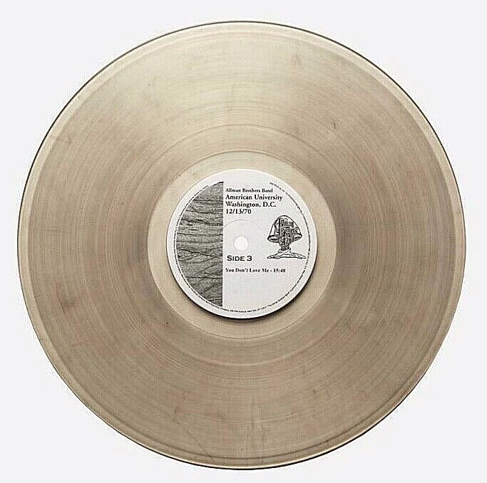 Allman Brother Band Live American University 12/13/70 Smoke Vinyl Newbury Comics - Image 3 of 4