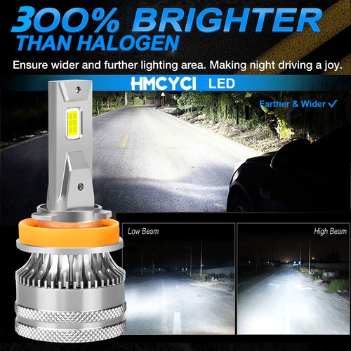 For Chevy Malibu 2006-2012 LED Headlight Bulb High Low Beam Foglight White V15QC - Foto 9 di 17