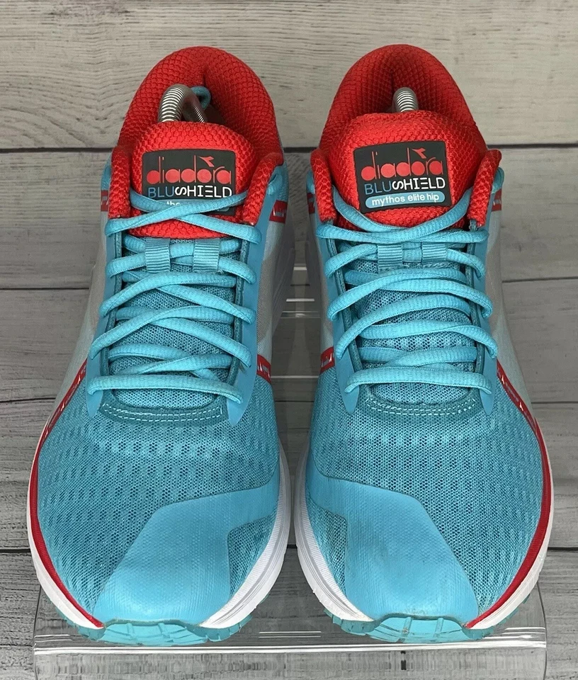 Diadora Women's Size 10.5 Blushield Mythos Elite Hip Running Shoes Blue Red - Image 4 of 4