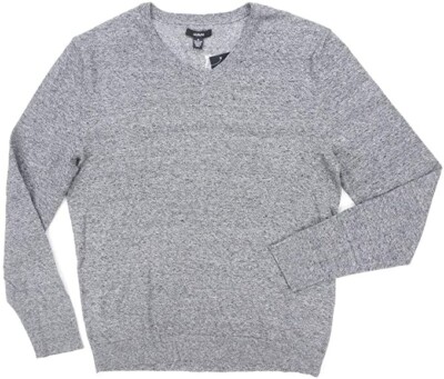 Alfani Men's V-Neck Long Sleeves Pullover Sweater Black/White, Size XL 