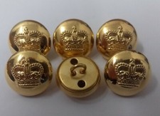 Genuine British Military Issue St Edwards Crown Metal Dress Buttons 26L NEW