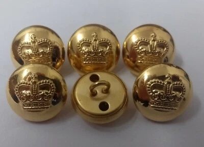 Genuine British Military Issue St Edwards Crown Metal Dress Buttons 26L NEW