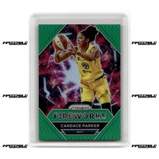 2021 Panini Prizm WNBA - Fireworks Candace Parker #3 Green Prizm SP