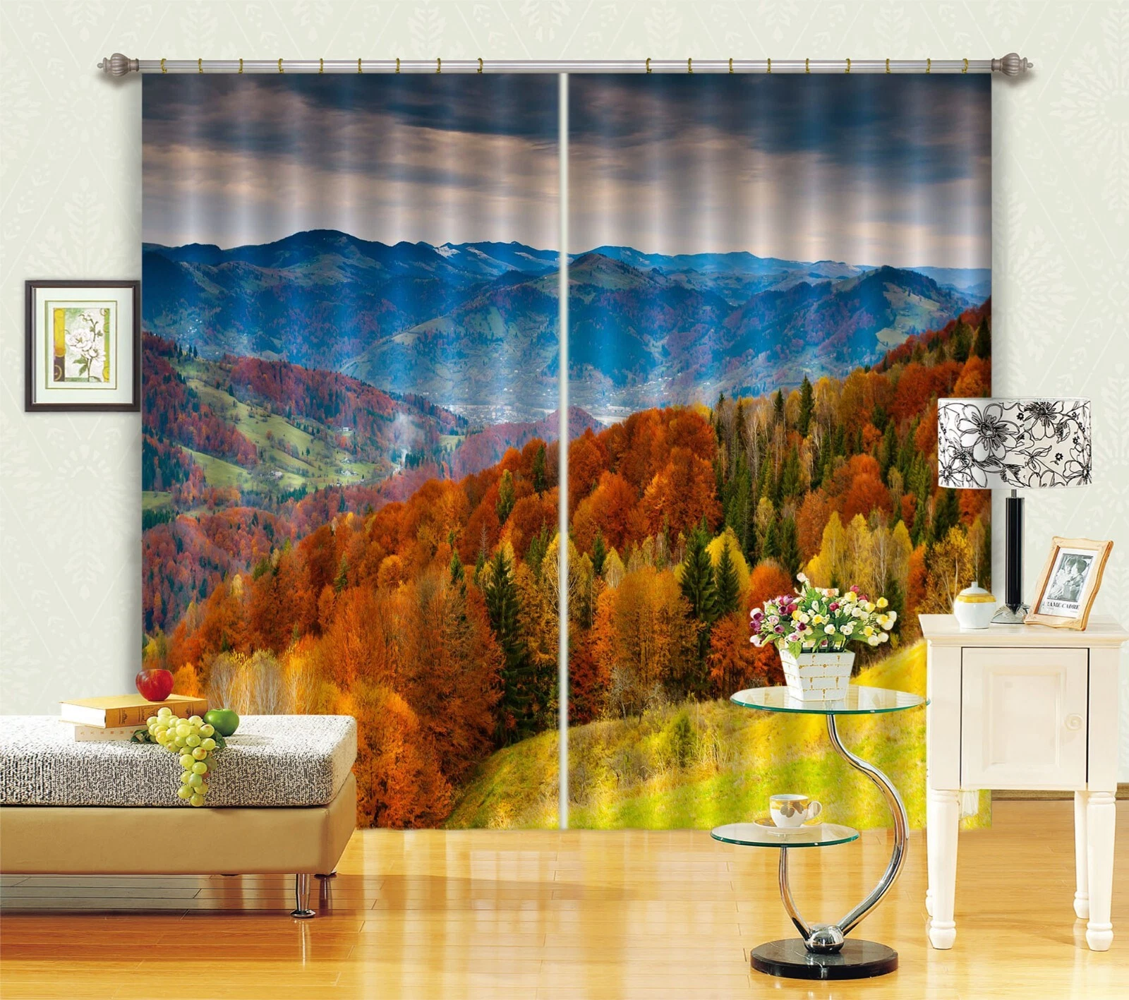 3D Autumn Forest Landscape ZHUB736 Photo Curtain Window Blockout Fabric Amy 2023