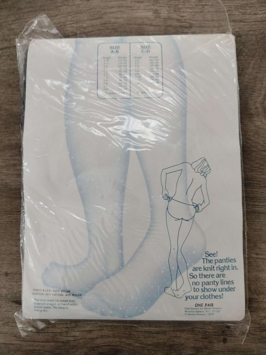 Vintage 1979 Winteralls Underalls Hanes Pantyhose Gray Size A B