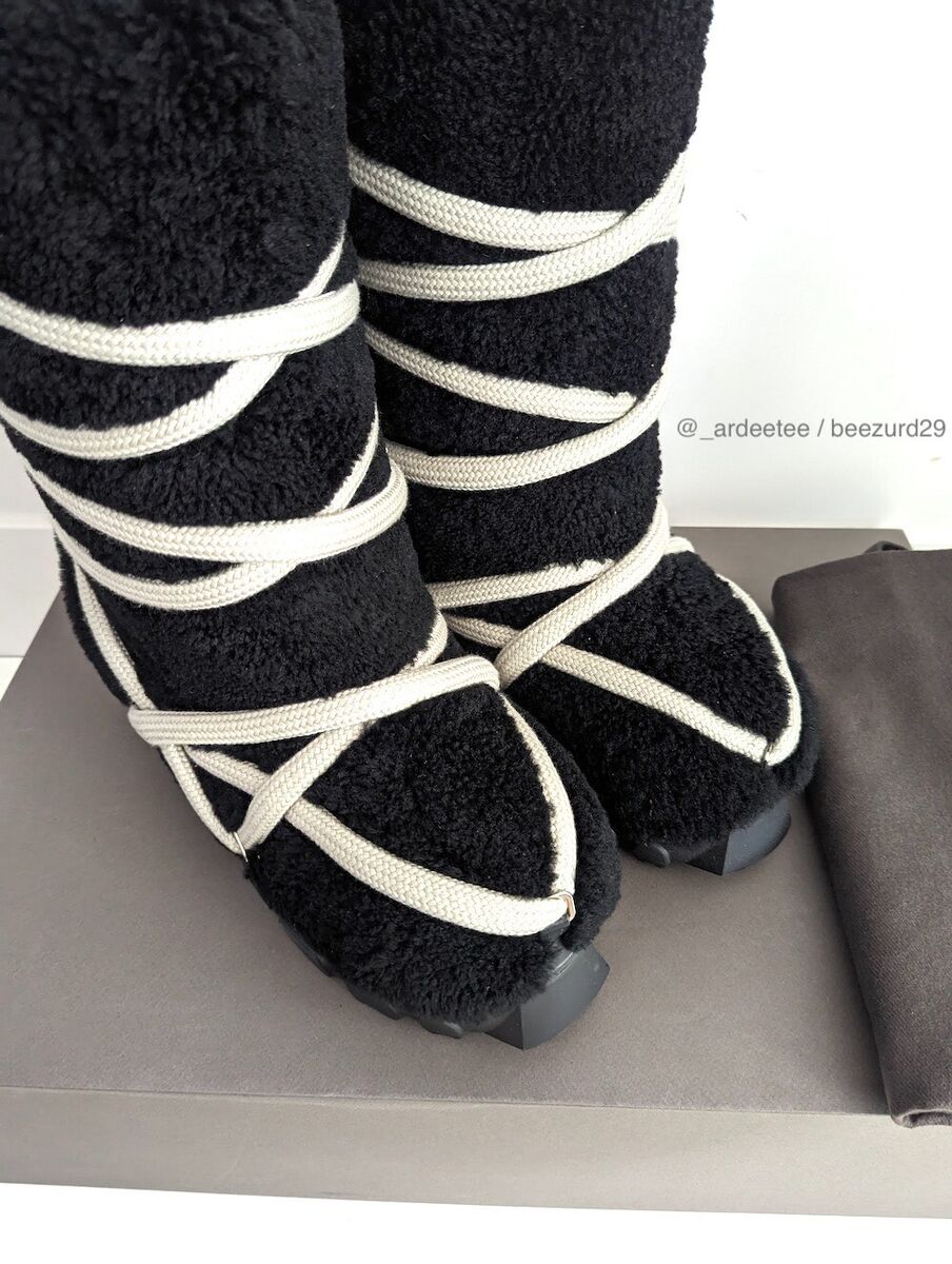 NEW* RICK OWENS FW22 JUMBO LACE LAMB SHEARLING LUNAR TRACTOR NEW* RICK OWENS FW22 JUMBO LACE LAMB SHEARLING LUNAR TRACTOR