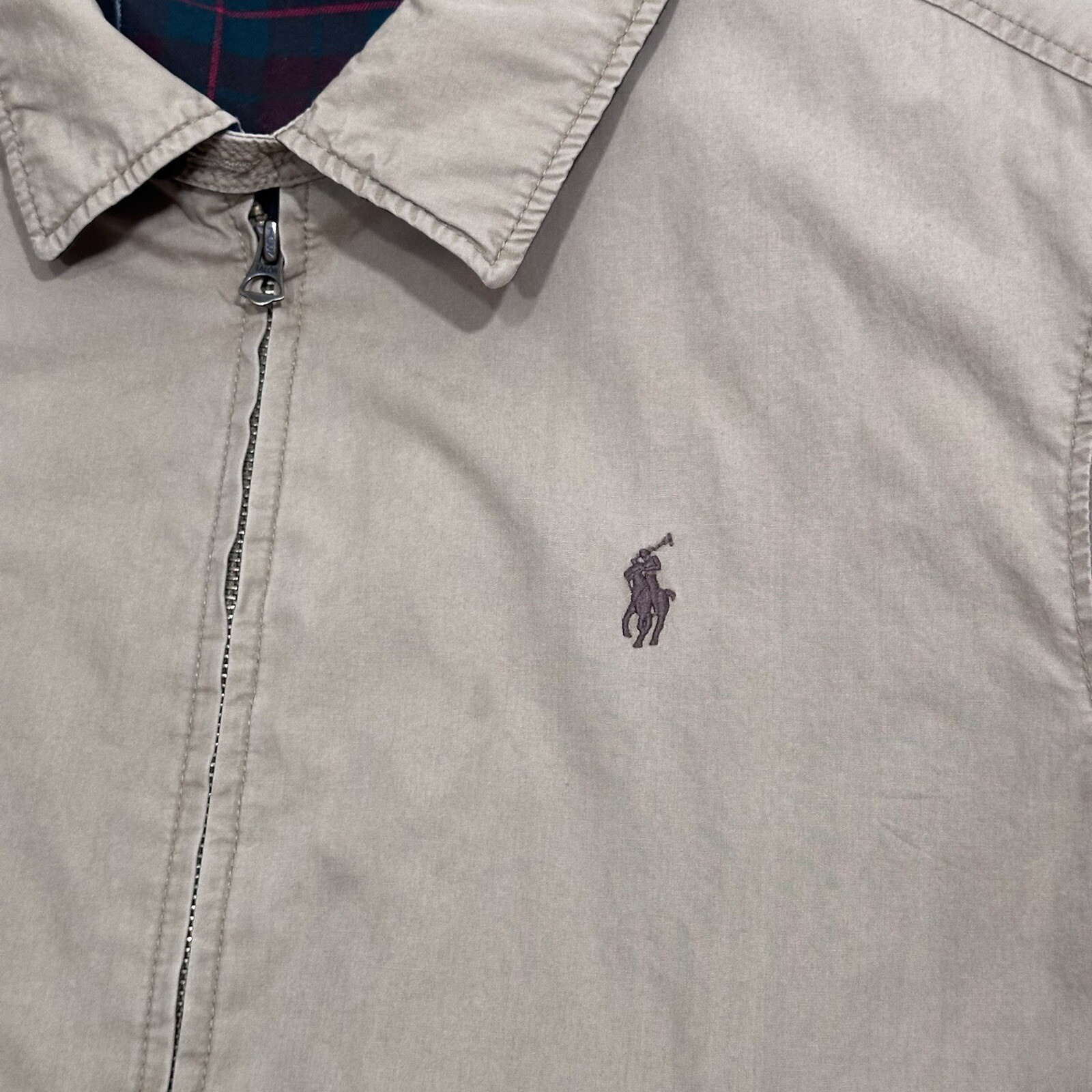 Giacca pony Polo Ralph Lauren uomo Highland cachi Landon frangivento taglia L